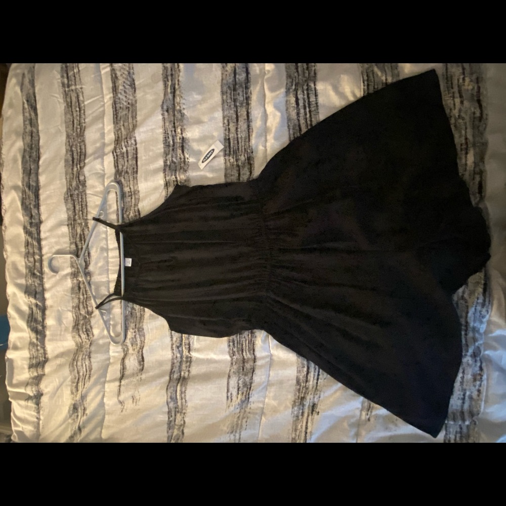 Spaghetti strap black romper